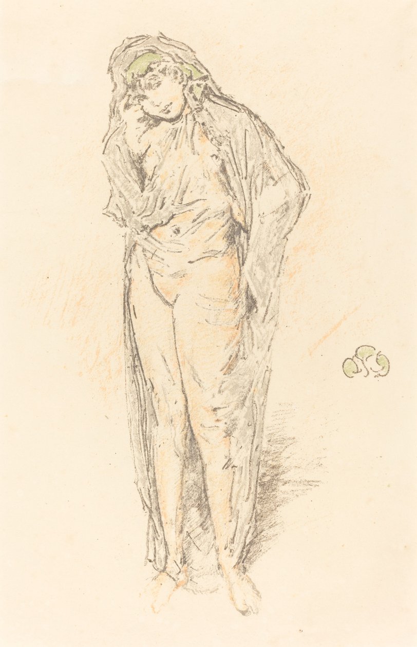 Draperet figur, stående, 1891. af James Abbott McNeill Whistler