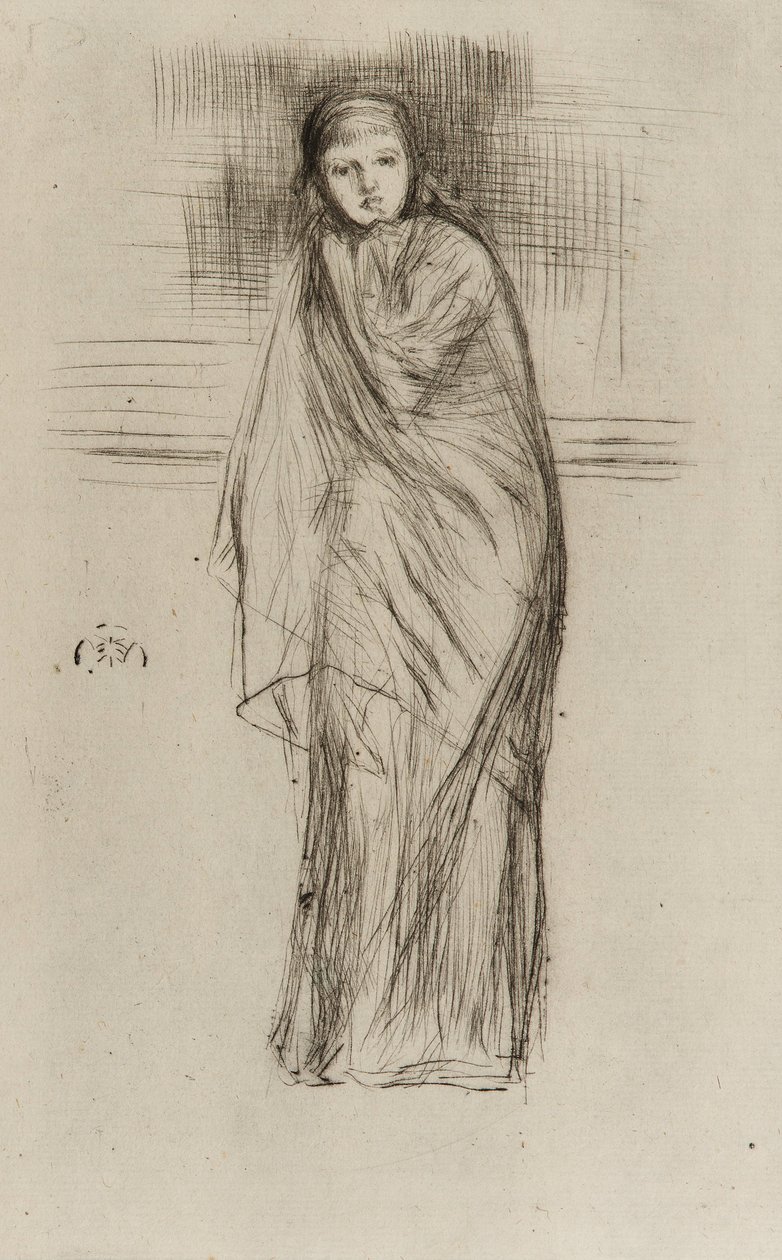 Draperet model, 1870. af James Abbott McNeill Whistler