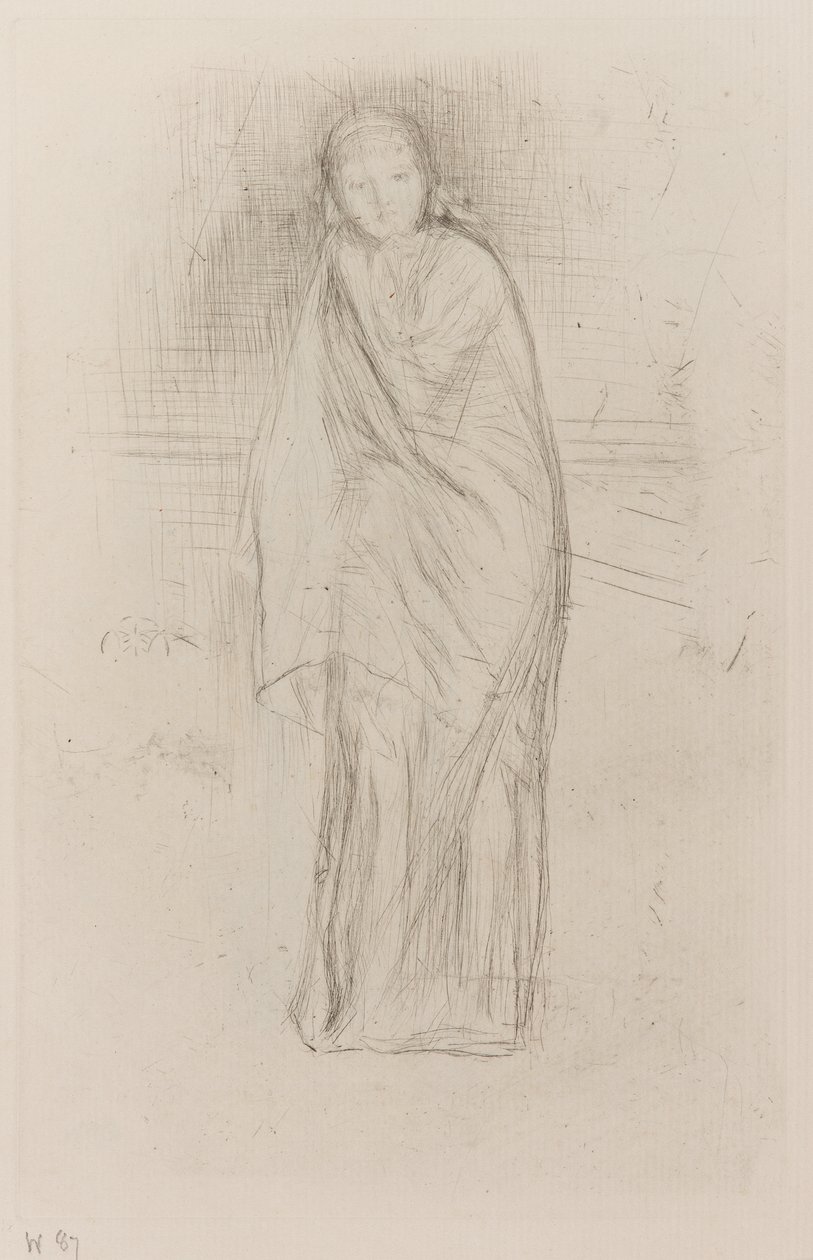 Draperet model, 1870. af James Abbott McNeill Whistler
