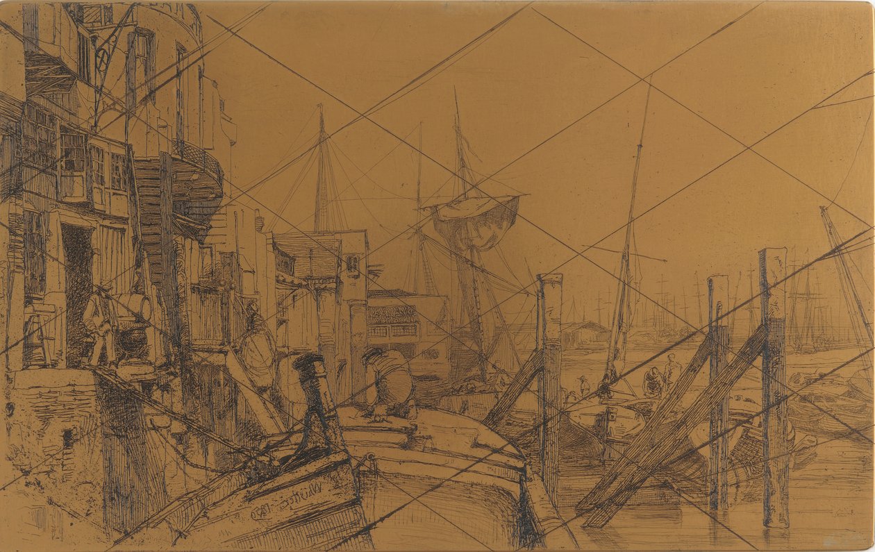 Ætseplade: Kalkhus, 1859. af James Abbott McNeill Whistler