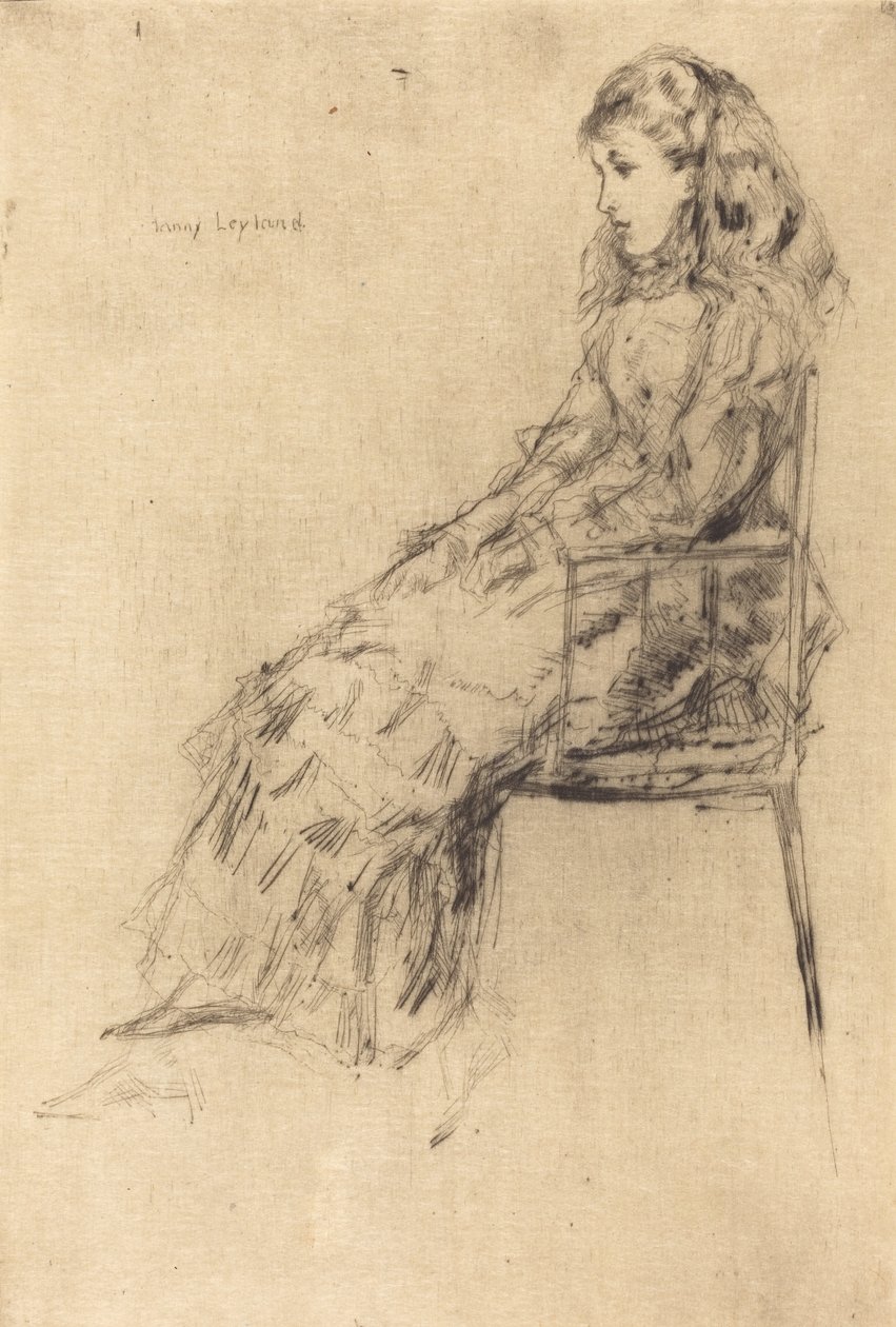 Fanny Leyland, 1873. af James Abbott McNeill Whistler