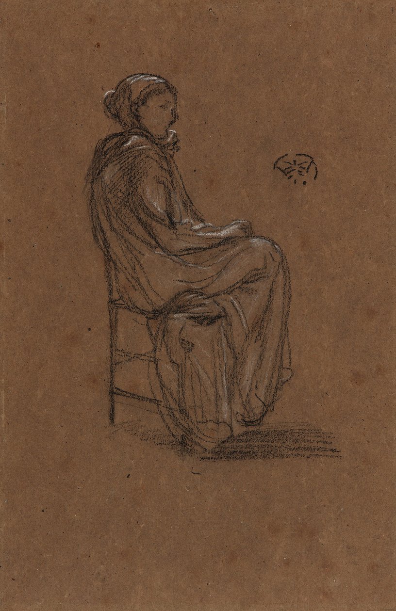 Kvindefigur, siddende, 1870-1873. af James Abbott McNeill Whistler