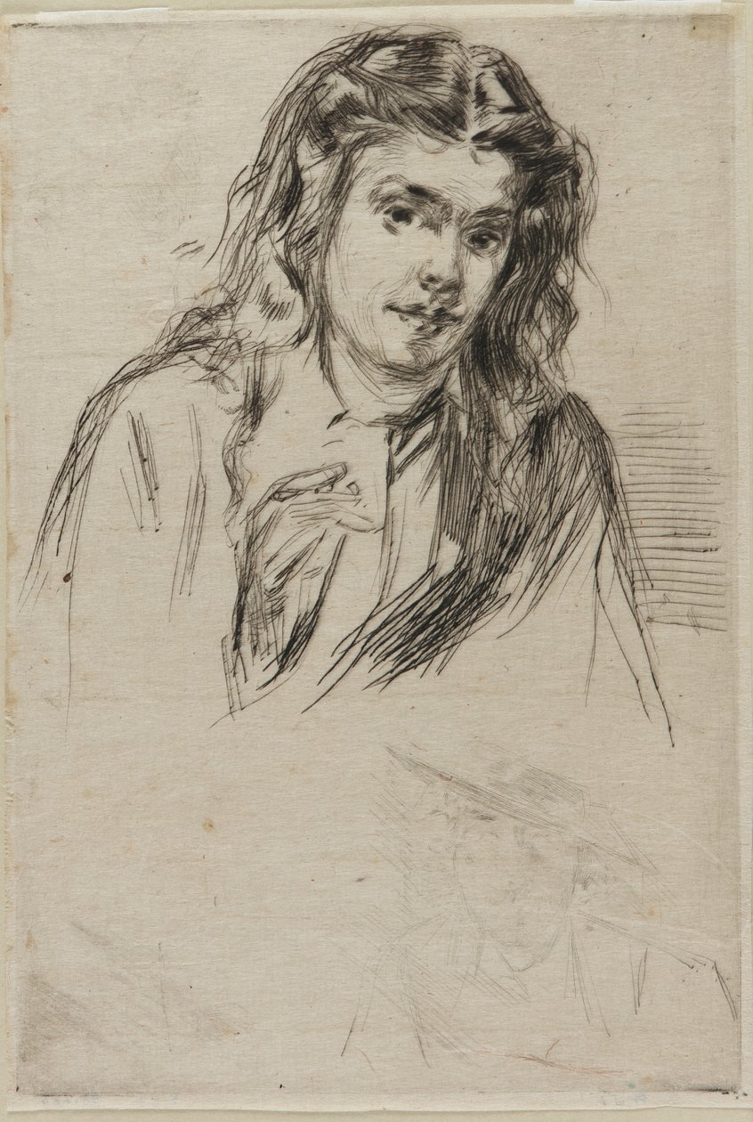 Fumettes bøjede hoved, 1859. af James Abbott McNeill Whistler