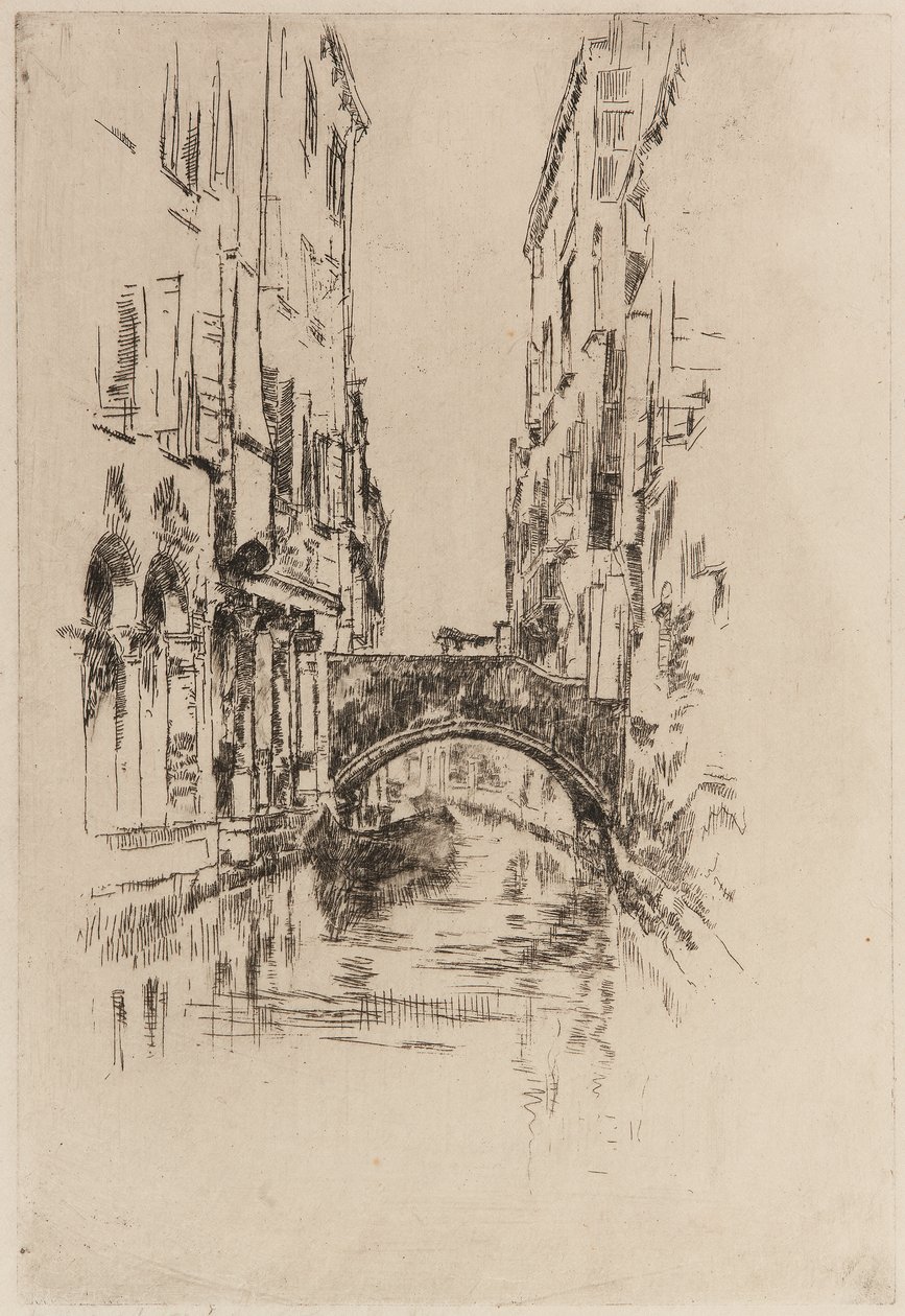 Gondol under en bro, 1879-1880. af James Abbott McNeill Whistler