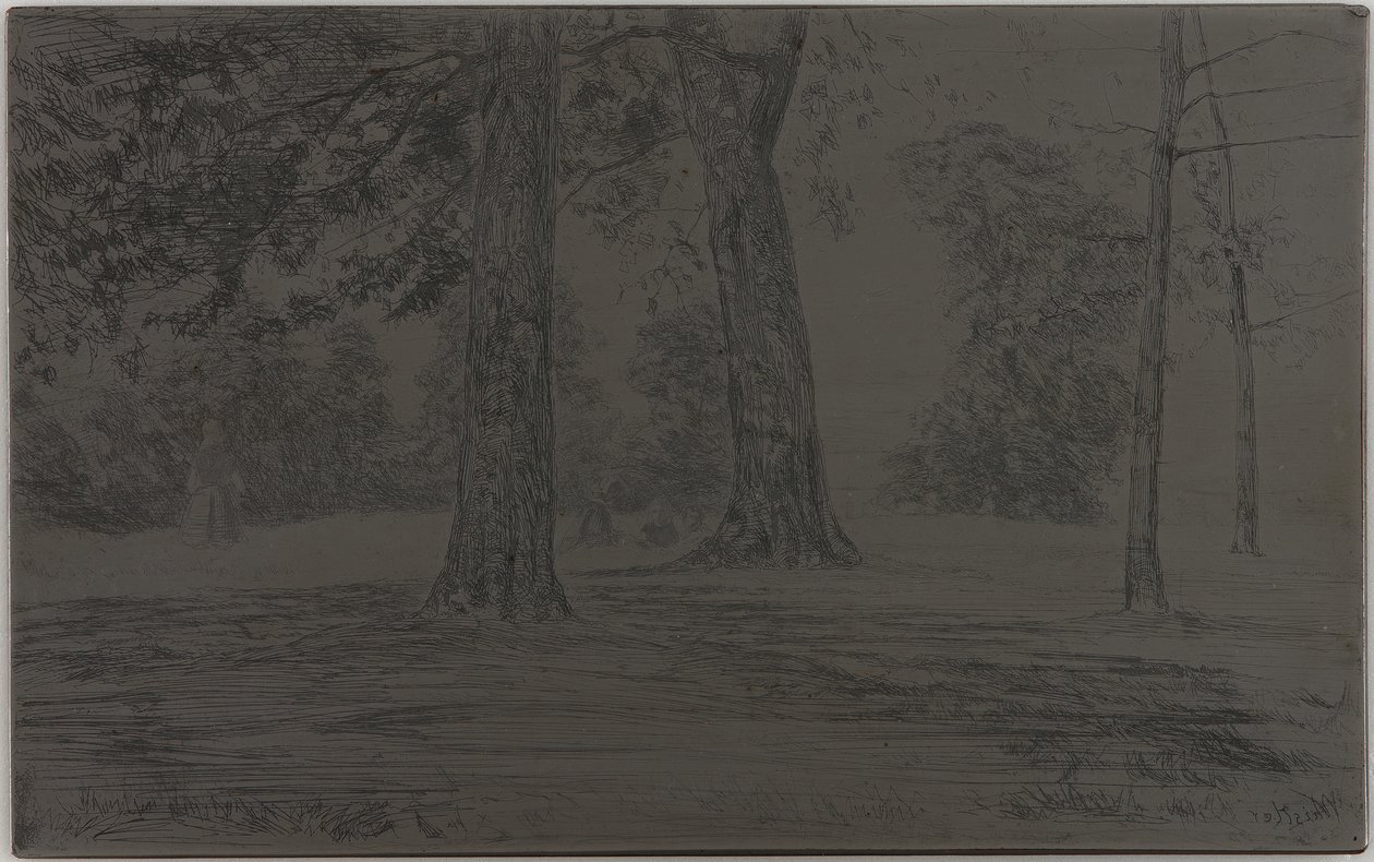 Greenwich Park, 1859. af James Abbott McNeill Whistler
