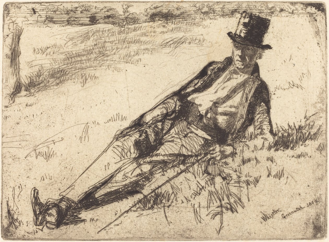 Greenwich pensionist, 1859. af James Abbott McNeill Whistler