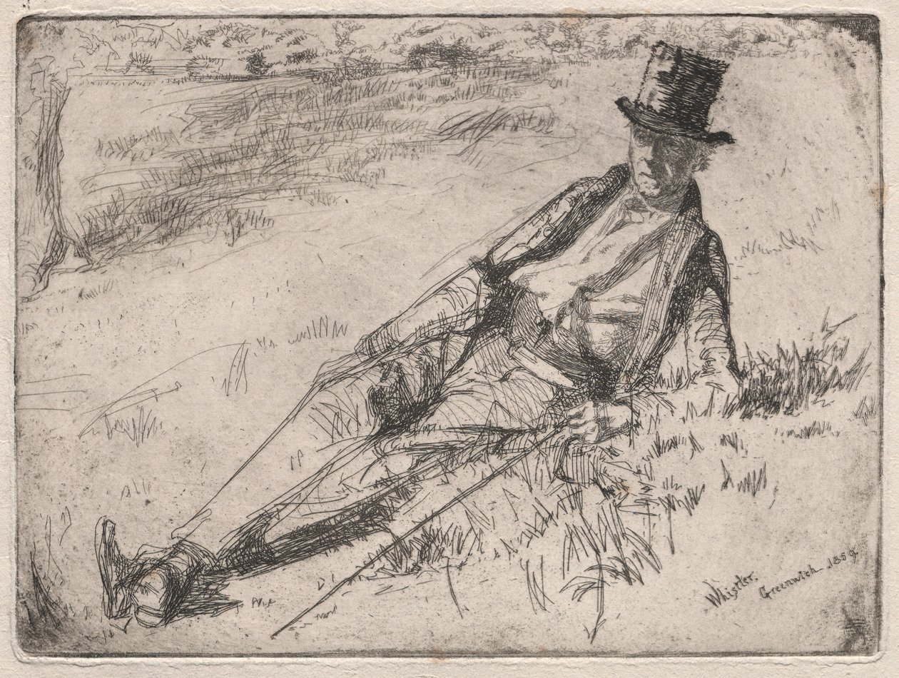 Greenwich pensionist, 1859. af James Abbott McNeill Whistler