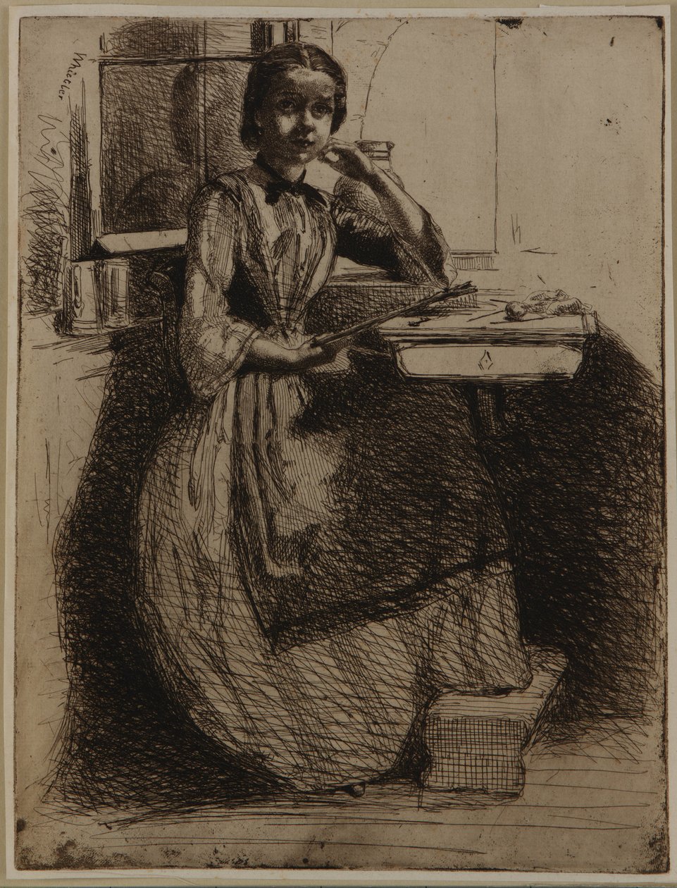 Gretchen i Heidelberg, 1858. af James Abbott McNeill Whistler
