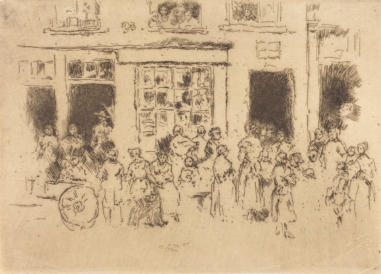 High Street, Bruxelles, 1887. af James Abbott McNeill Whistler