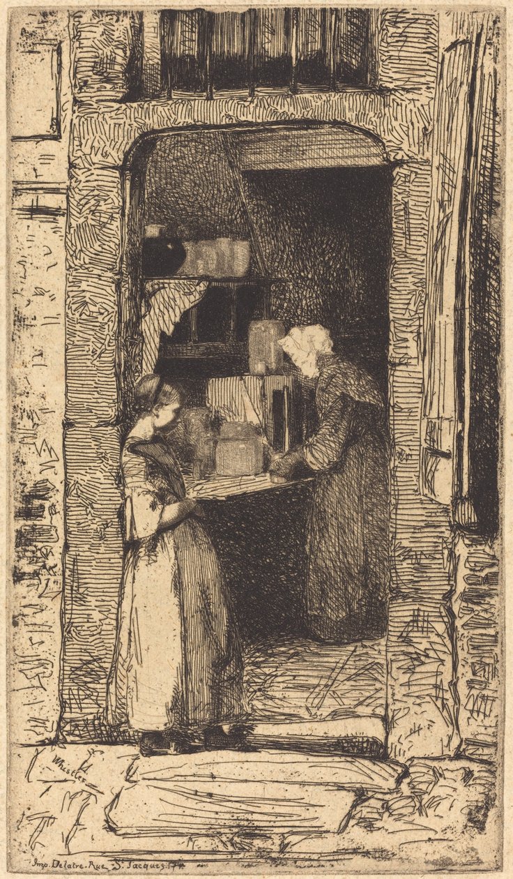 Sennepssælgeren, 1858. af James Abbott McNeill Whistler