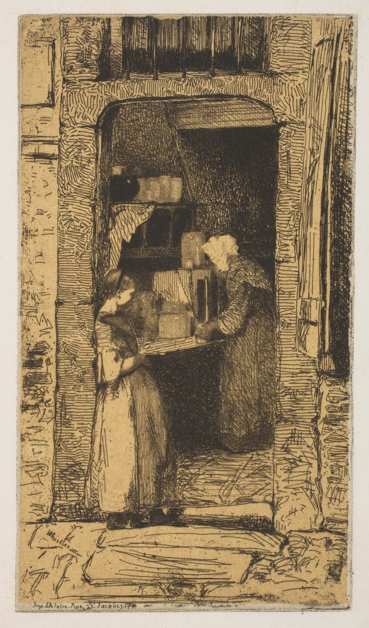 Sennepssælgeren, 1858. af James Abbott McNeill Whistler