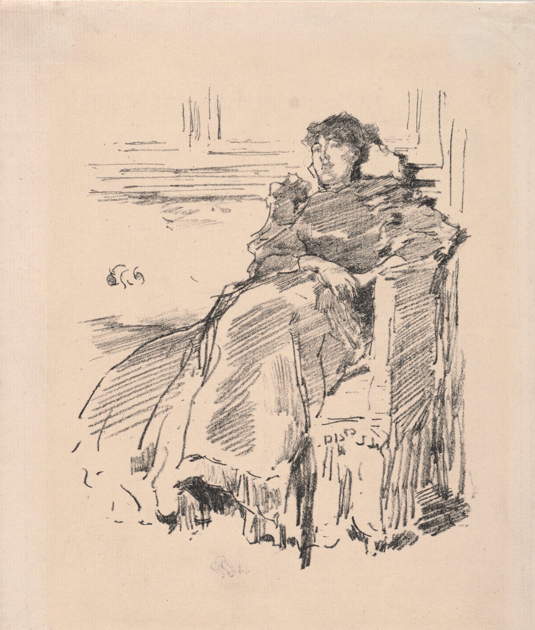 Den røde kjole, 1894. af James Abbott McNeill Whistler