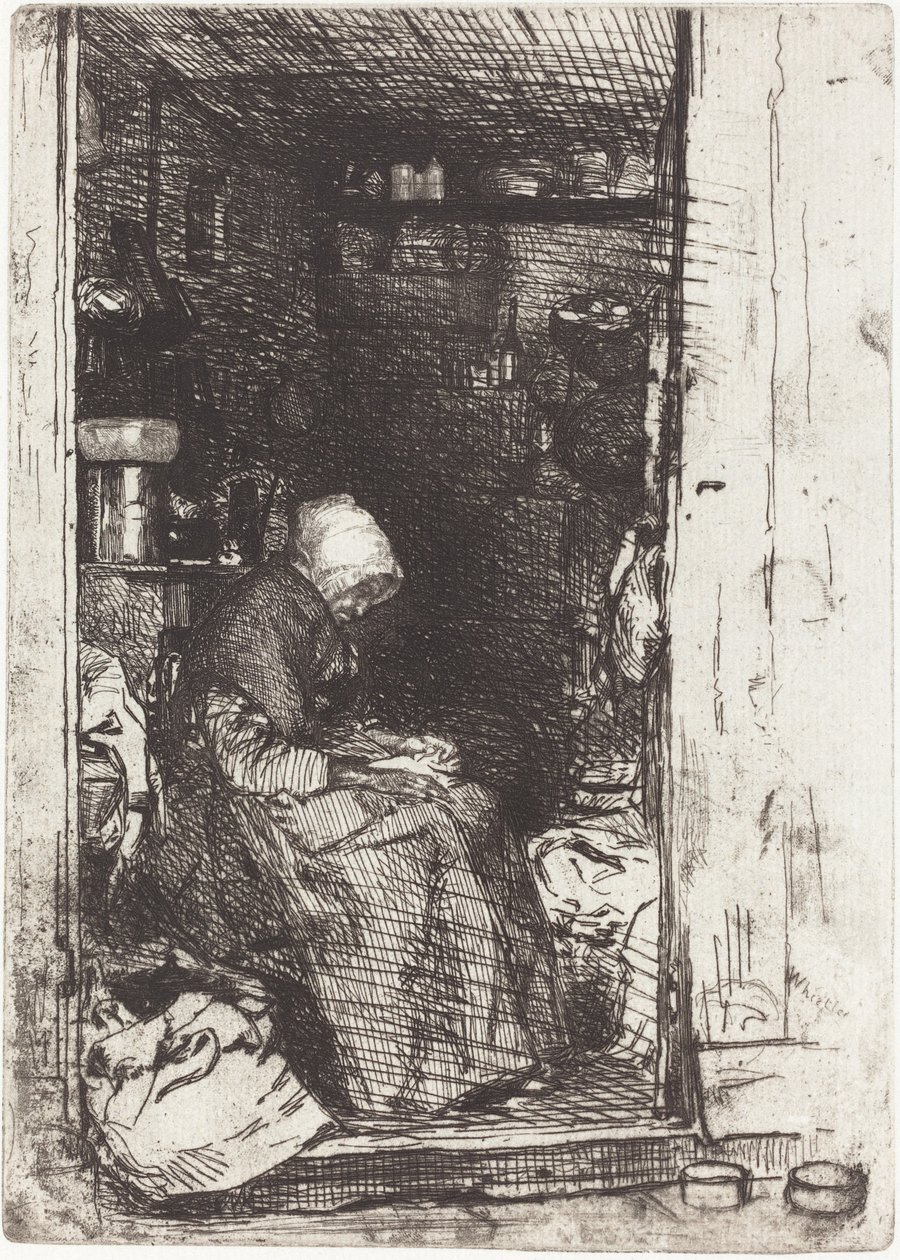 Den gamle kvinde i klude, 1858. af James Abbott McNeill Whistler