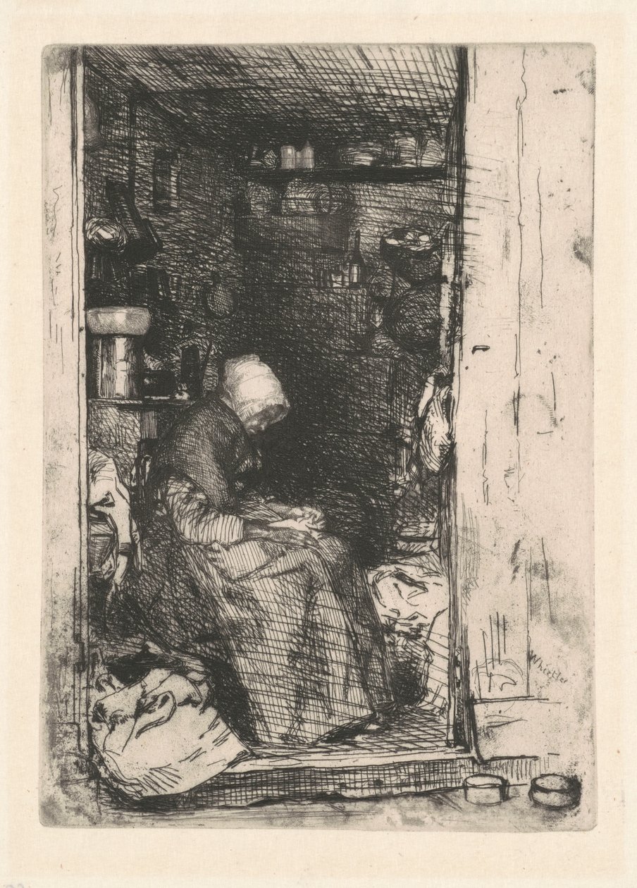 Den gamle kvinde i klude, 1858. af James Abbott McNeill Whistler