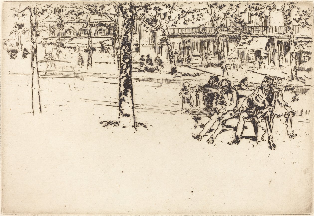 Boulevard Poissonière, 1893. af James Abbott McNeill Whistler