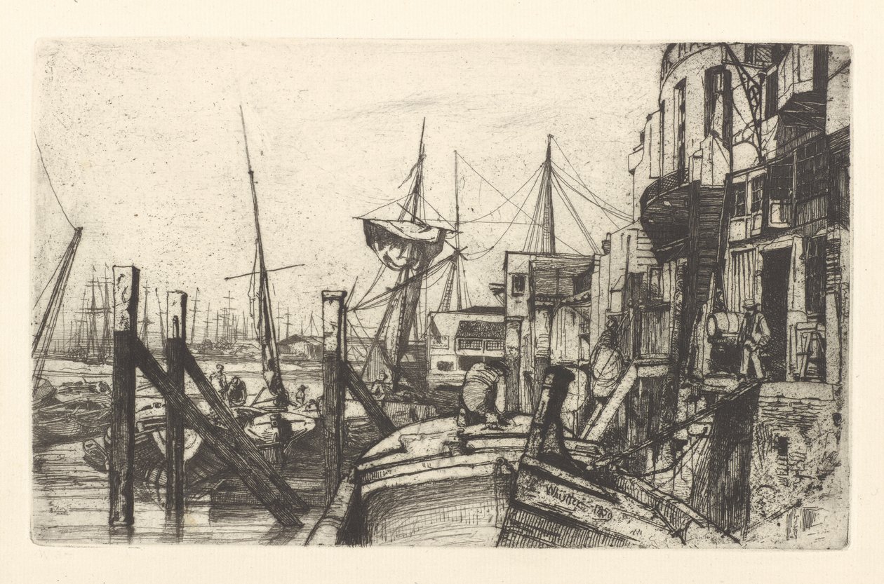 Limehouse, 1859. af James Abbott McNeill Whistler