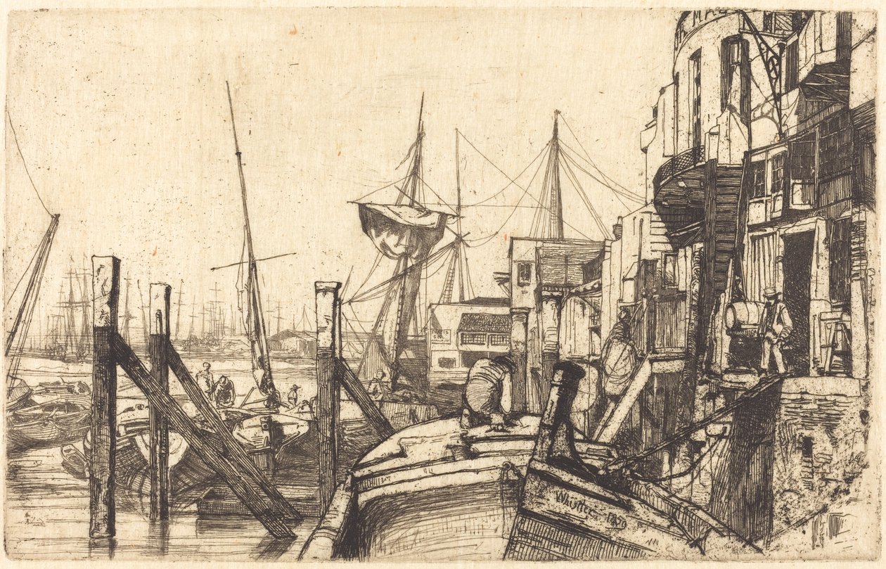 Limehouse, 1859. af James Abbott McNeill Whistler