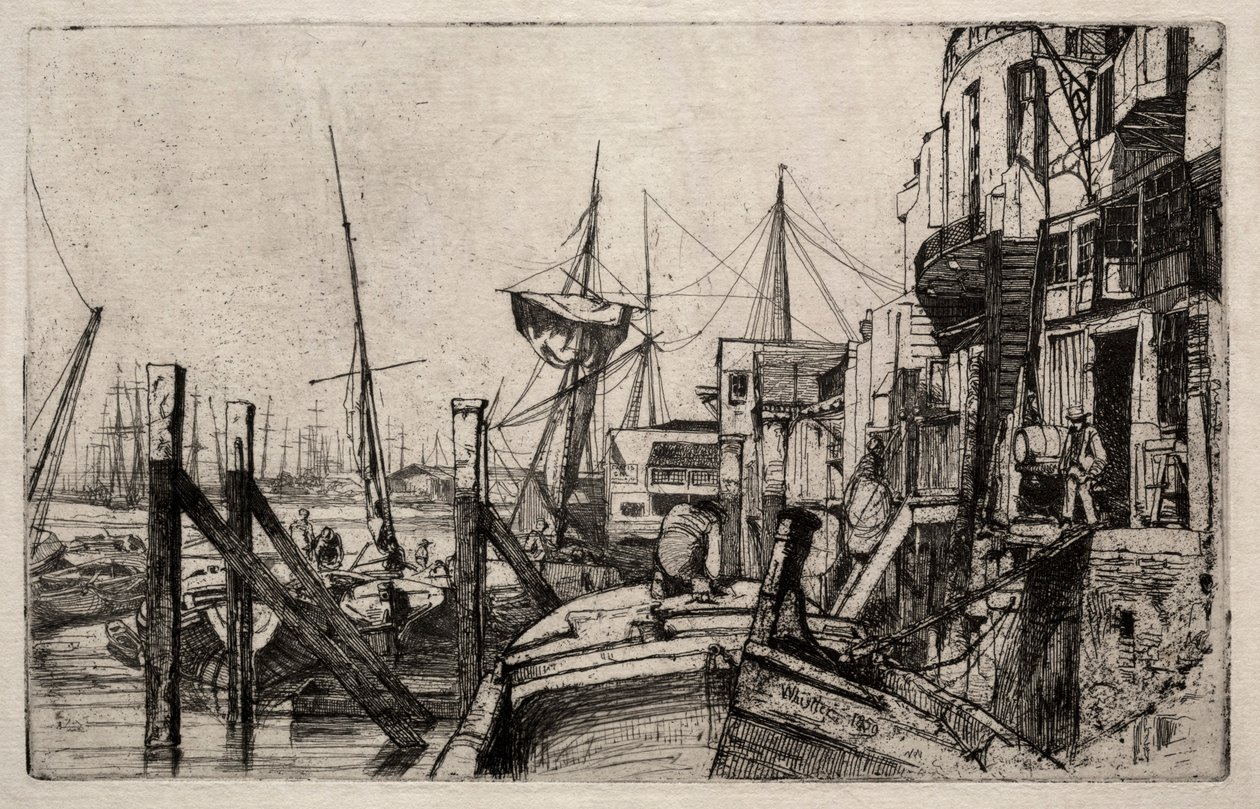 Limehouse, 1859. af James Abbott McNeill Whistler