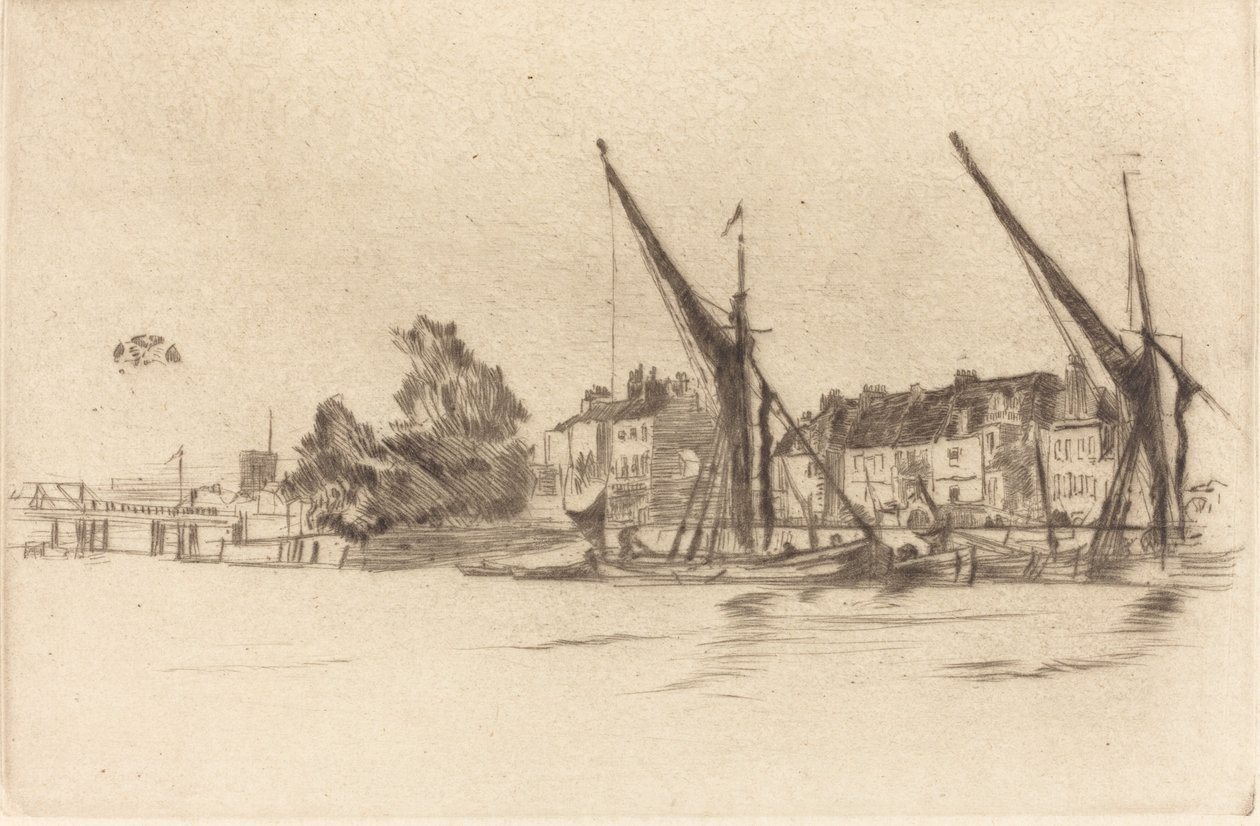 Lindsey Houses, 1877. af James Abbott McNeill Whistler