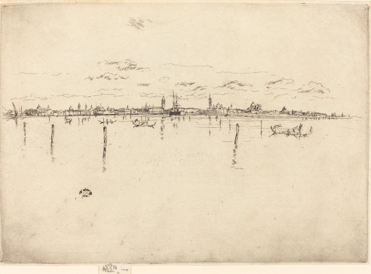 Lille Venedig, 1880. af James Abbott McNeill Whistler
