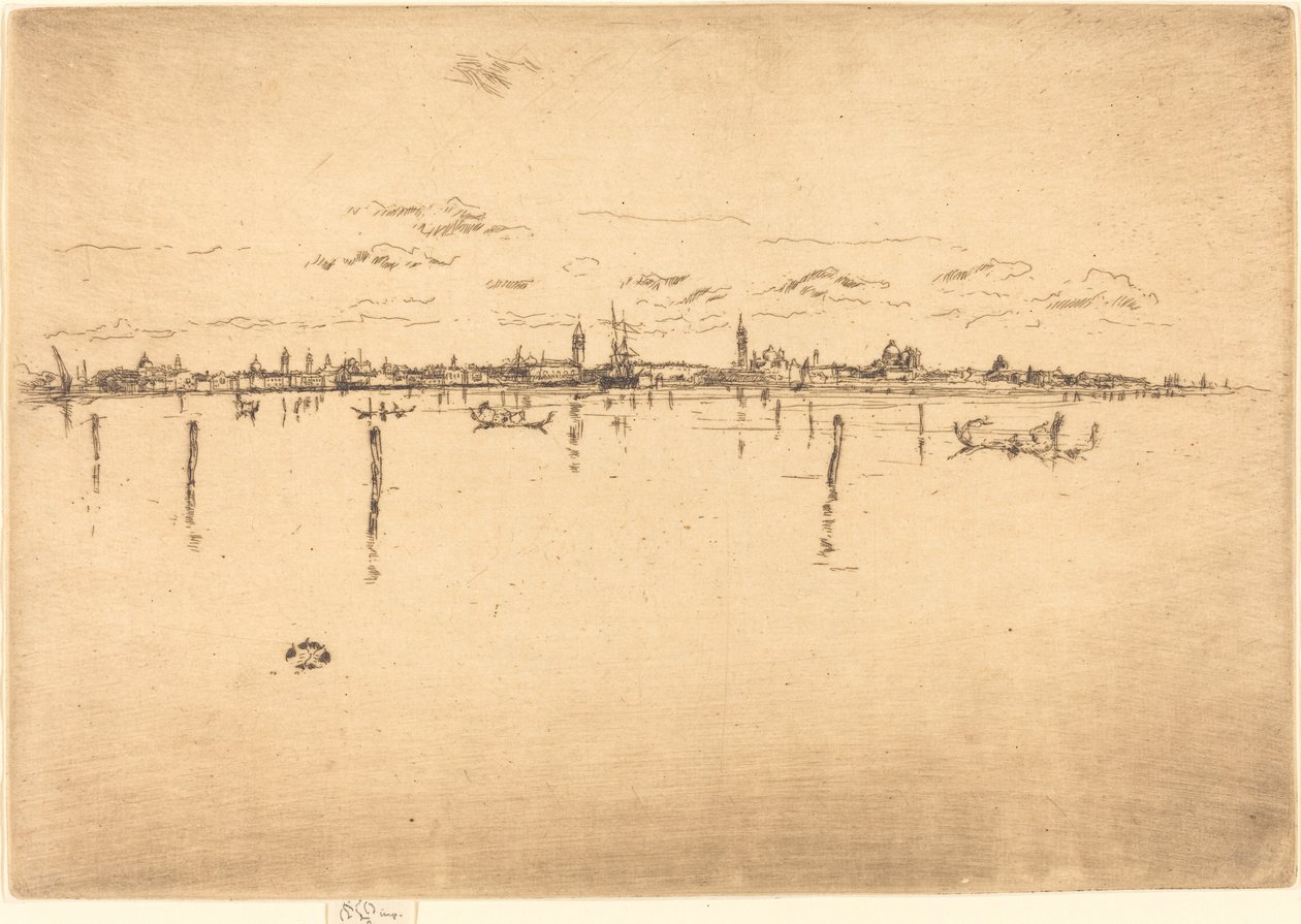 Lille Venedig, 1880. af James Abbott McNeill Whistler