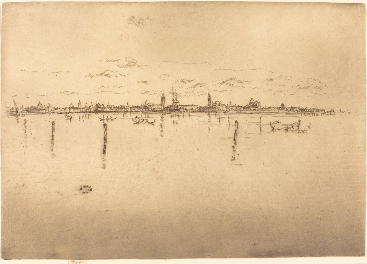 Lille Venedig, 1880. af James Abbott McNeill Whistler