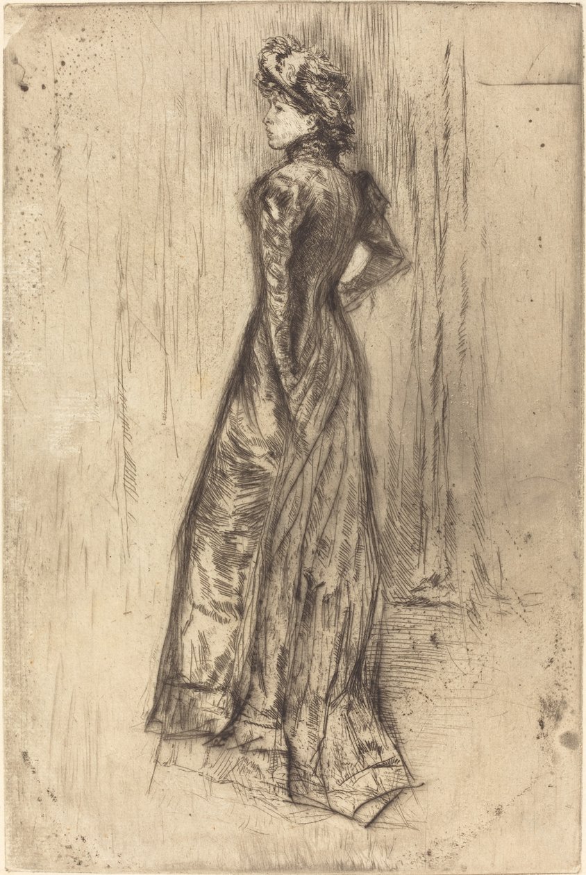 Maud, stående, ca. 1873. af James Abbott McNeill Whistler