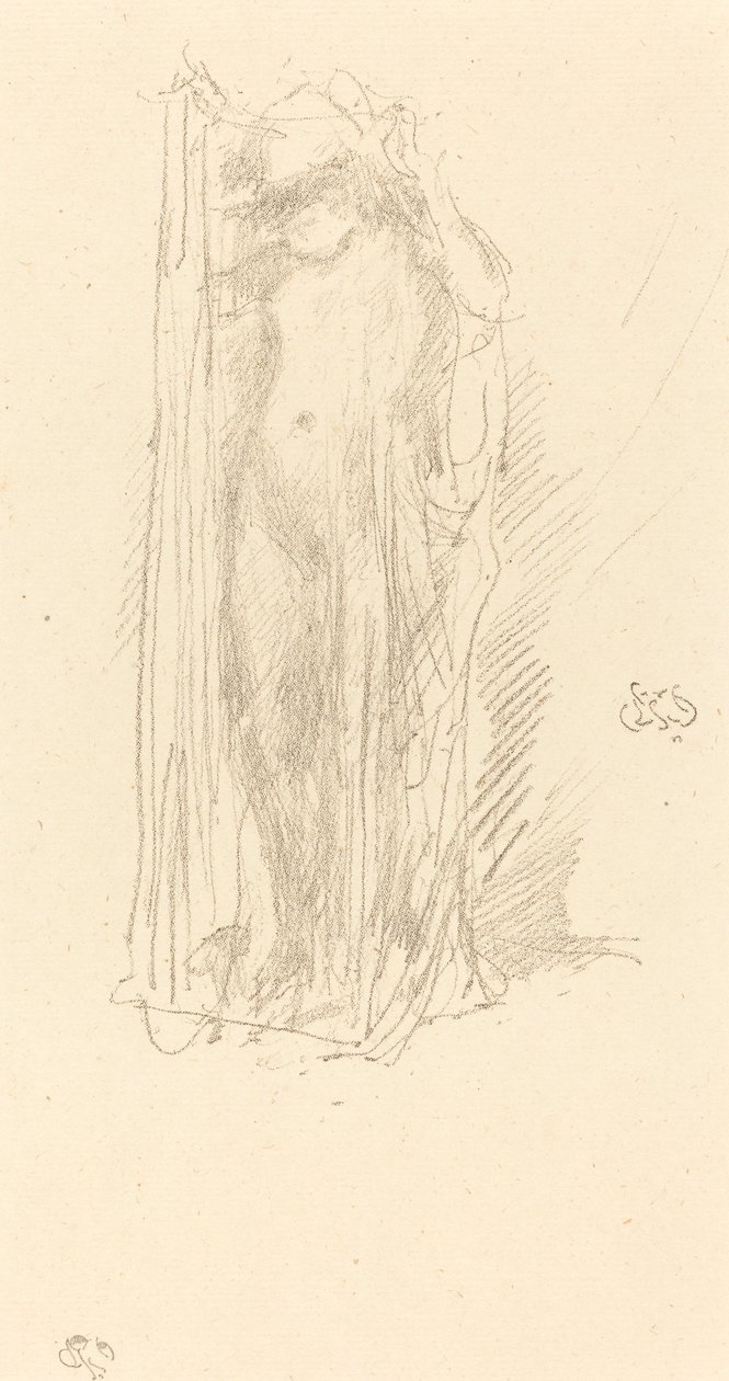 Model Drapering, ca. 1889. af James Abbott McNeill Whistler
