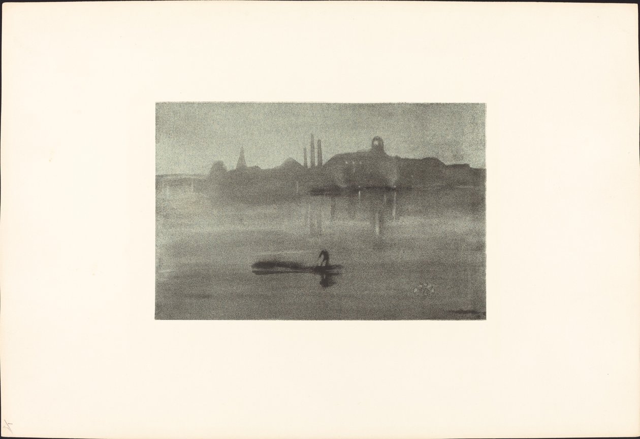 Nocturne, 18781887. af James Abbott McNeill Whistler