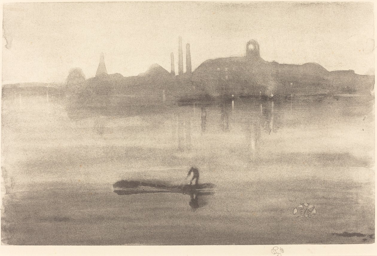 Nocturne, 1878. af James Abbott McNeill Whistler
