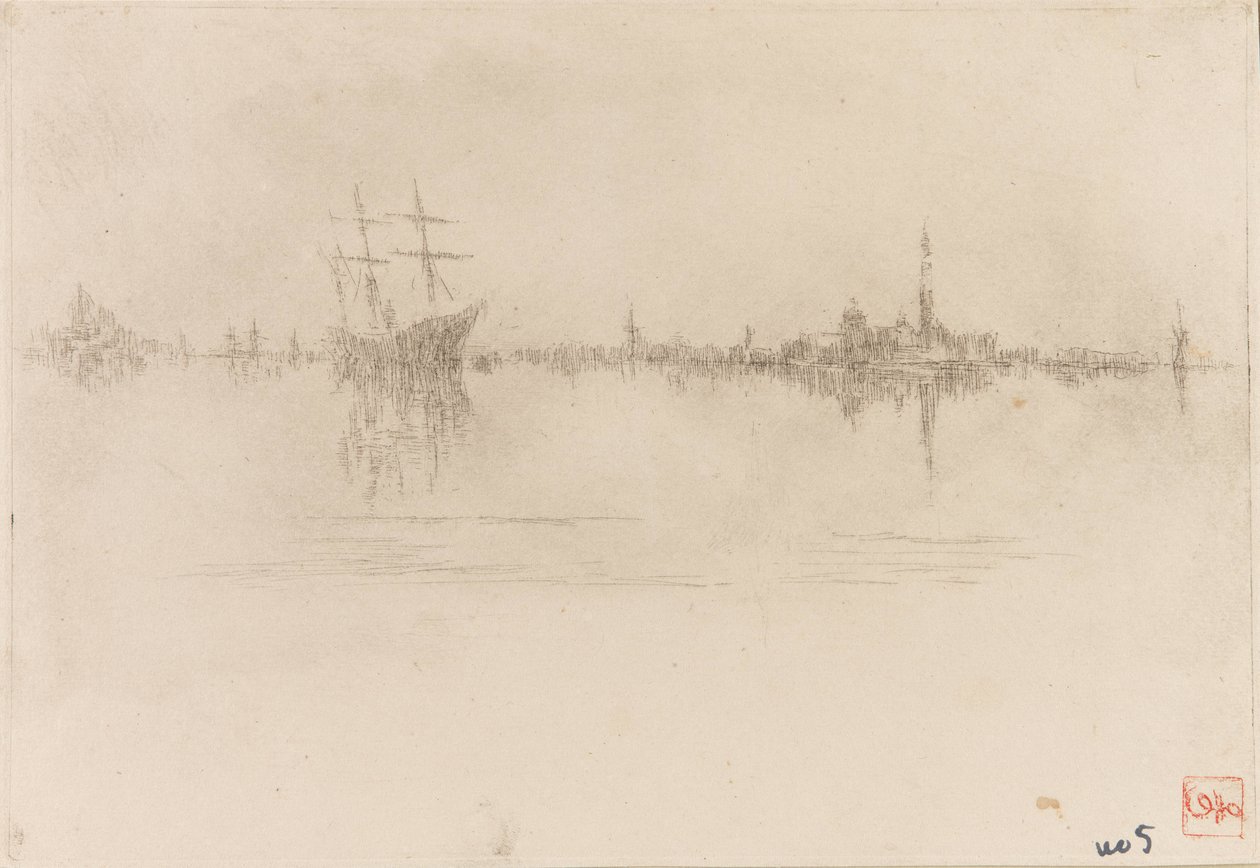 Nocturne, 1879-1880. af James Abbott McNeill Whistler