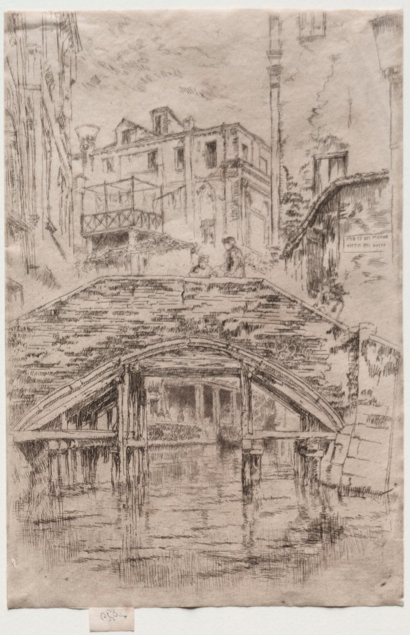 Piovan Bridge, 1886. af James Abbott McNeill Whistler