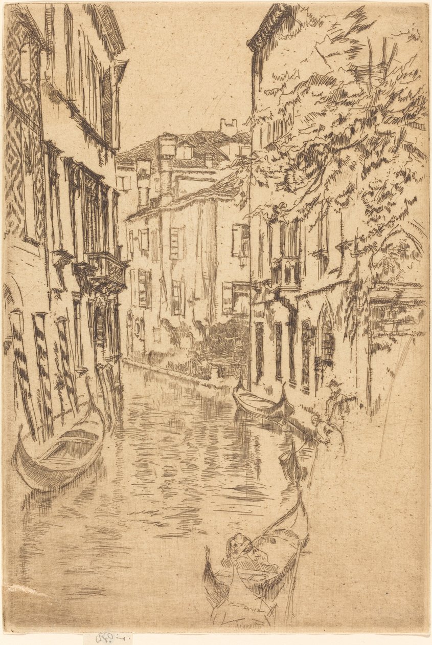 Stille Kanal, 1880. af James Abbott McNeill Whistler