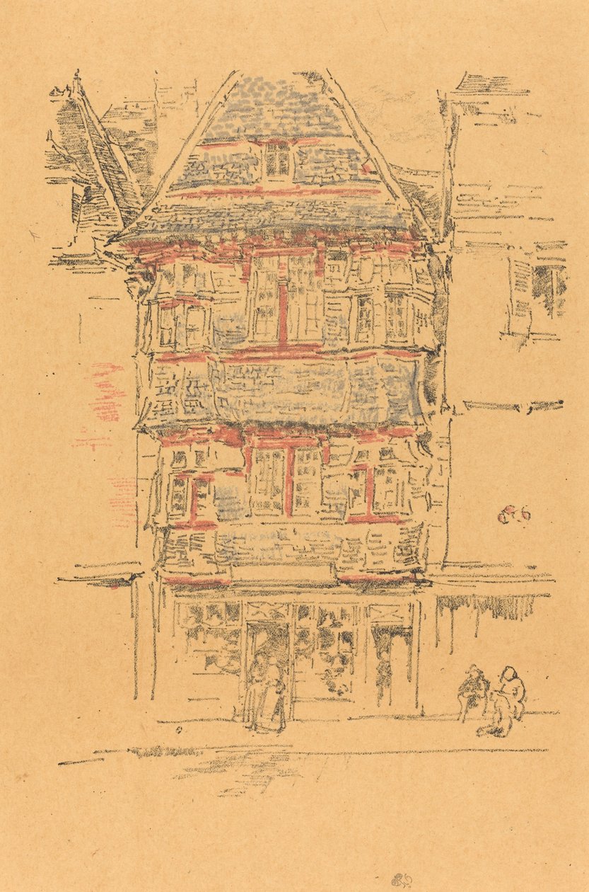 Røde Hus, Paimpol, 1893. af James Abbott McNeill Whistler