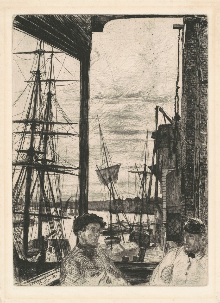 Rotherhithe, 1860. af James Abbott McNeill Whistler