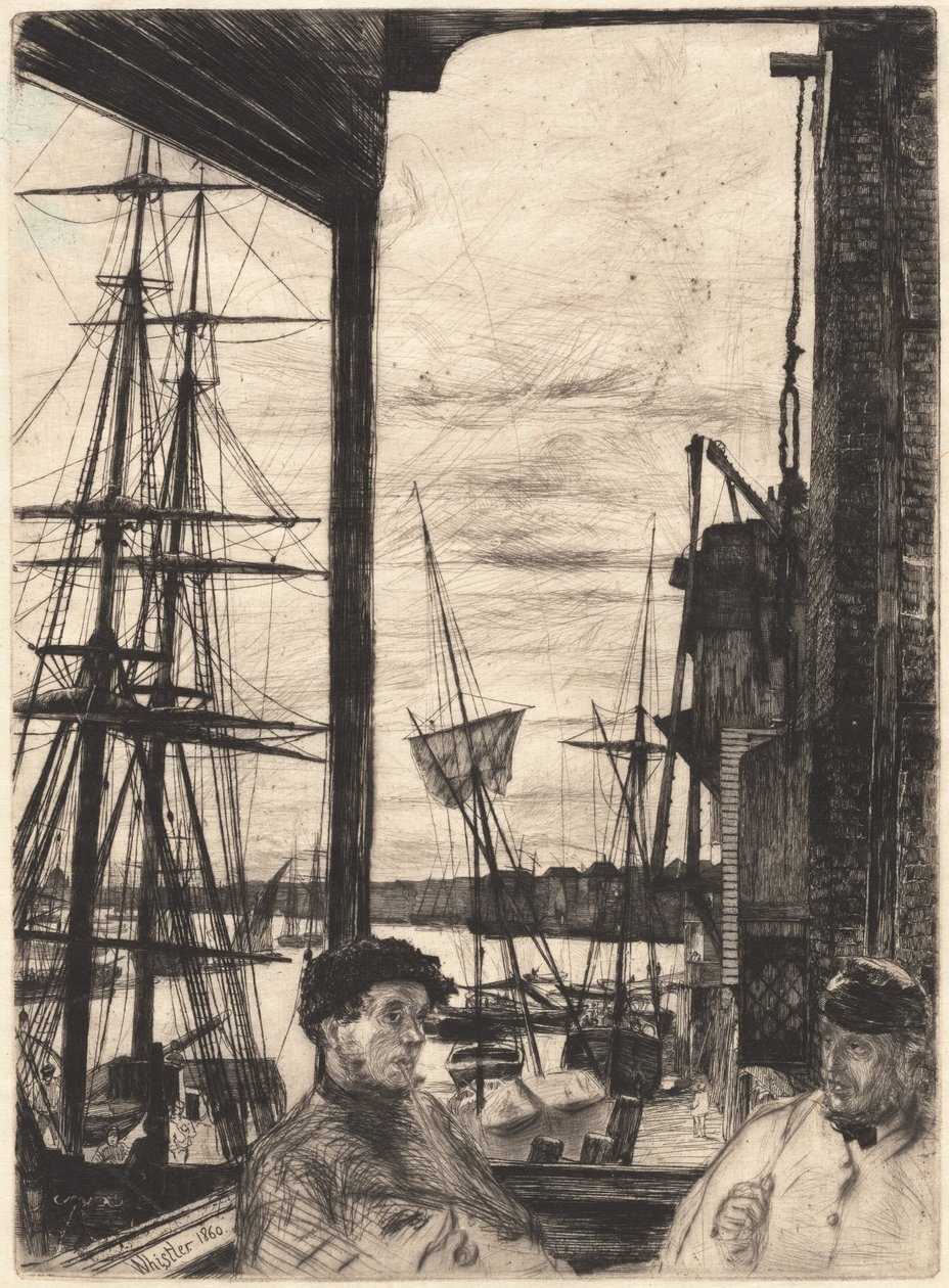Rotherhithe, 1860. af James Abbott McNeill Whistler