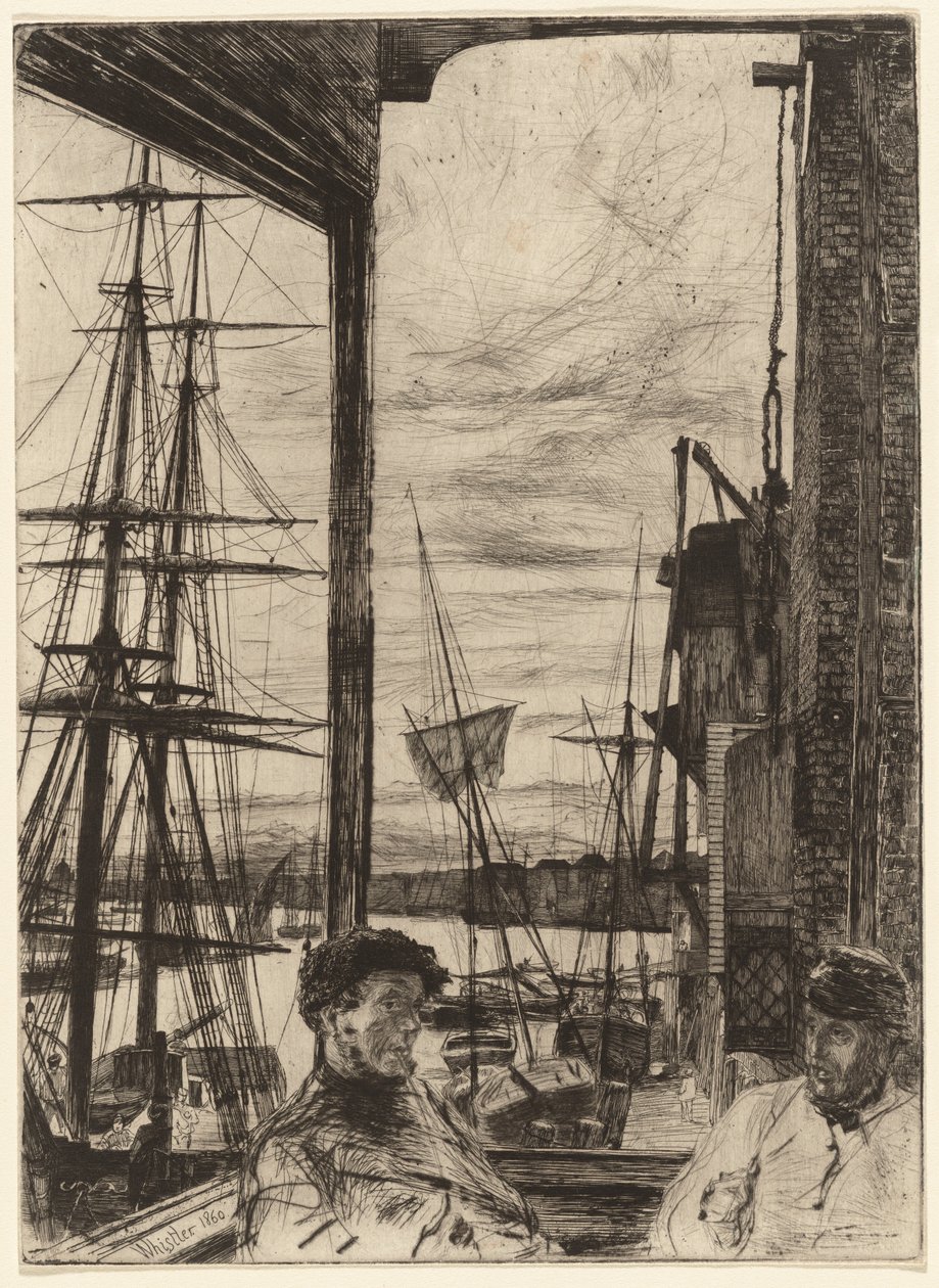 Rotherhithe, 1860. af James Abbott McNeill Whistler