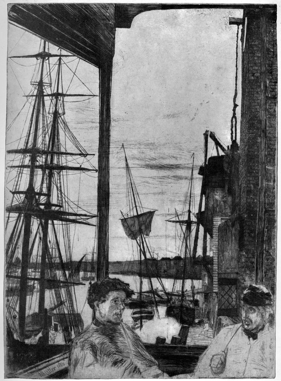 Rotherhithe, 1860 1904. af James Abbott McNeill Whistler