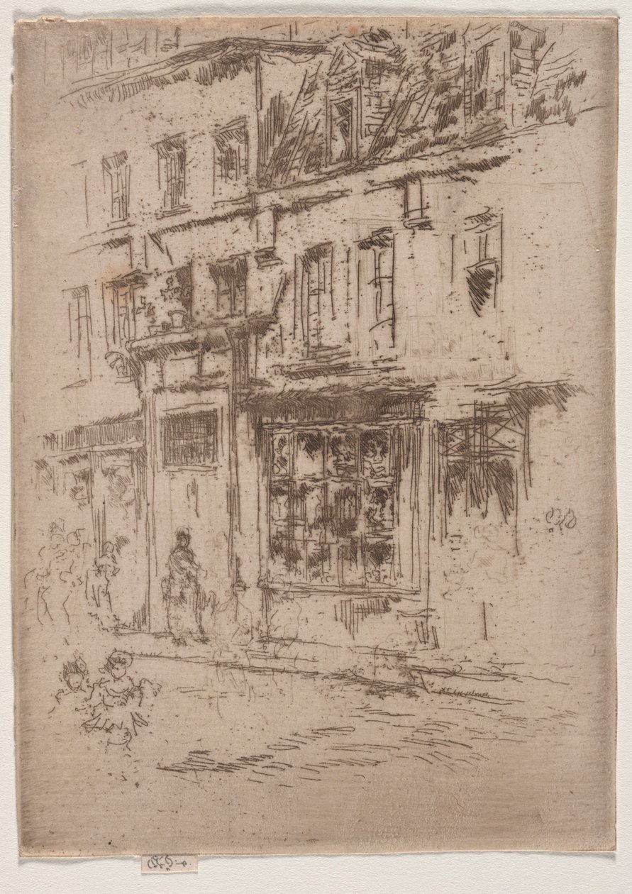 Rue du Buerre, Bruxelles. af James Abbott McNeill Whistler