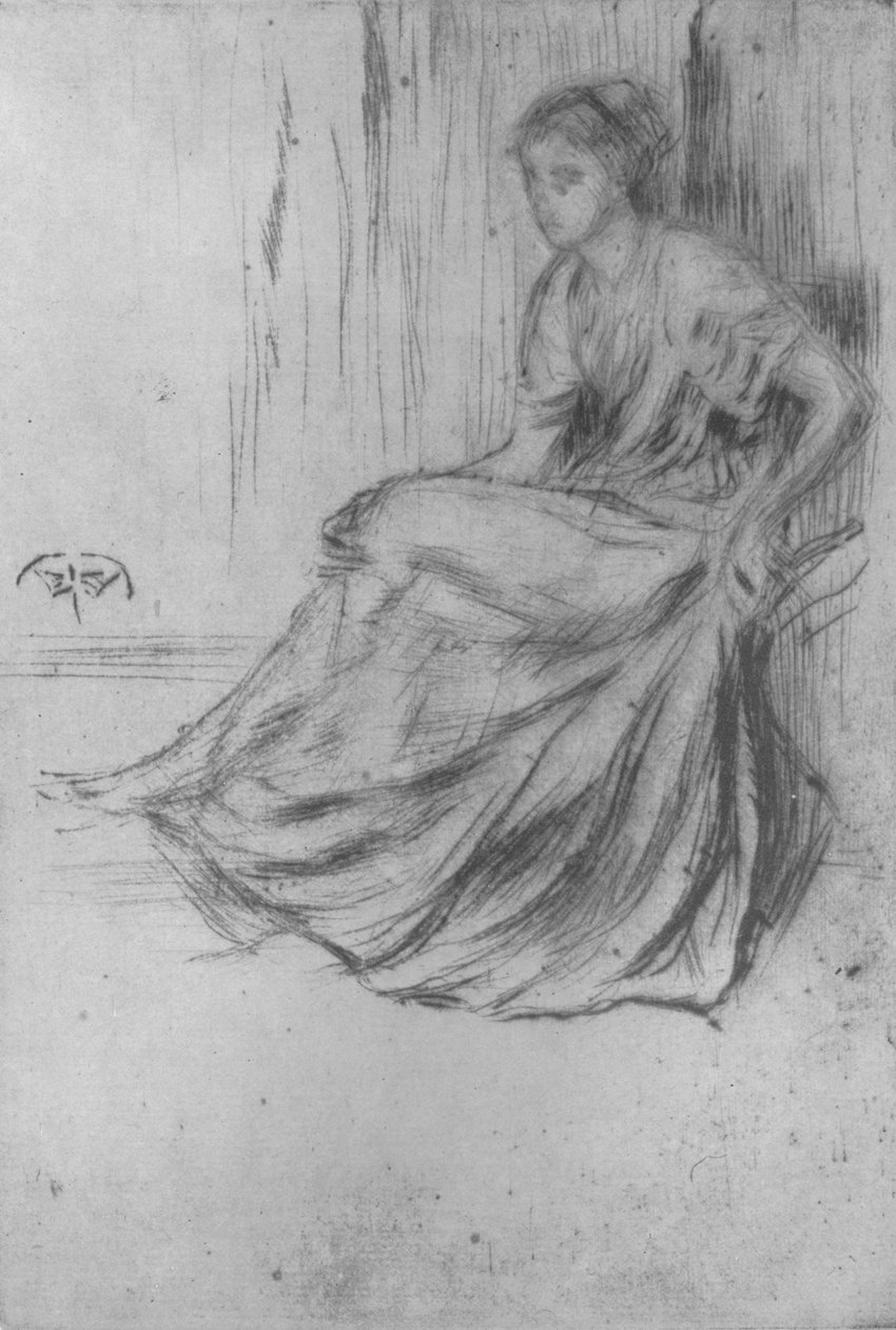 Siddende pige, c1869, 1904 af James Abbott McNeill Whistler