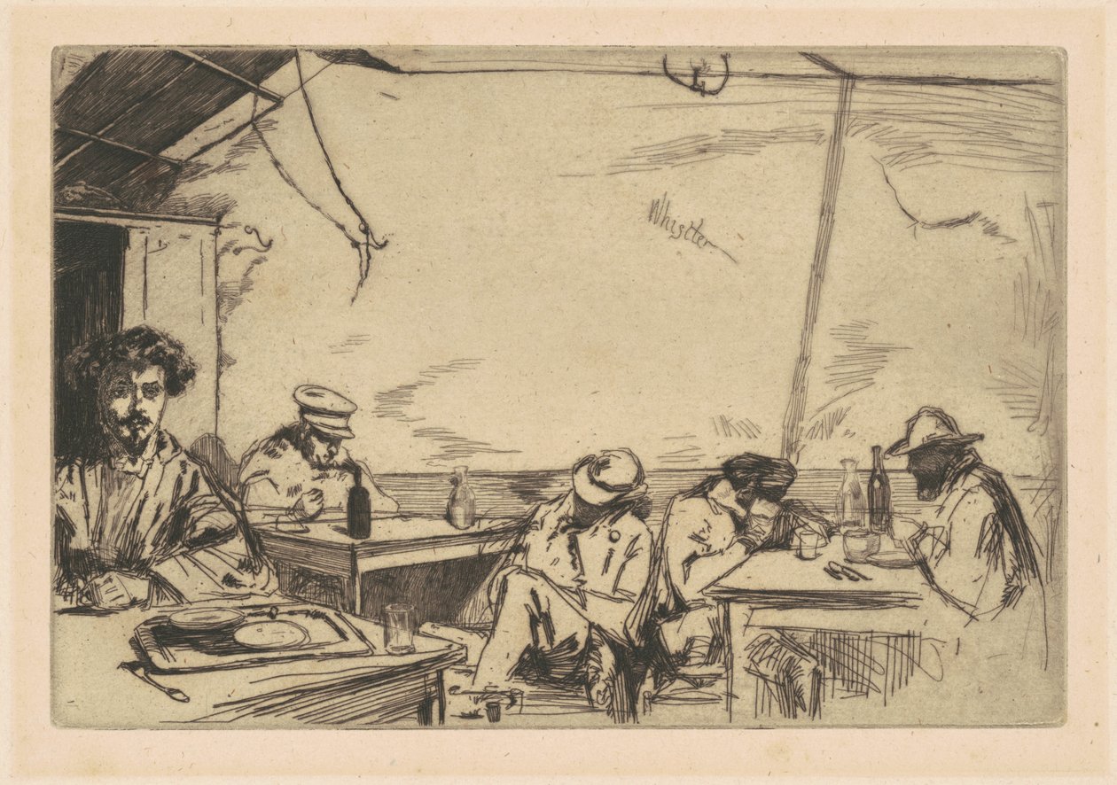 Three Penny Suppe, 1859. af James Abbott McNeill Whistler