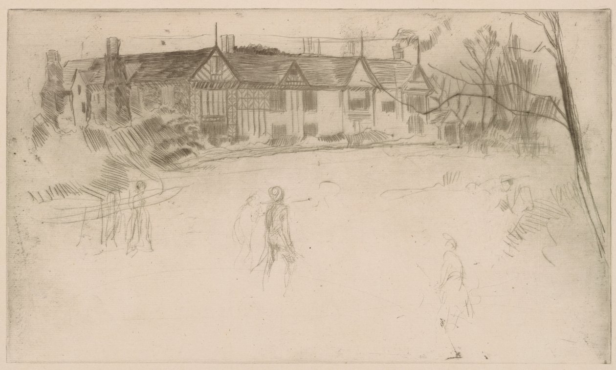 Speke Hall, 1875. af James Abbott McNeill Whistler