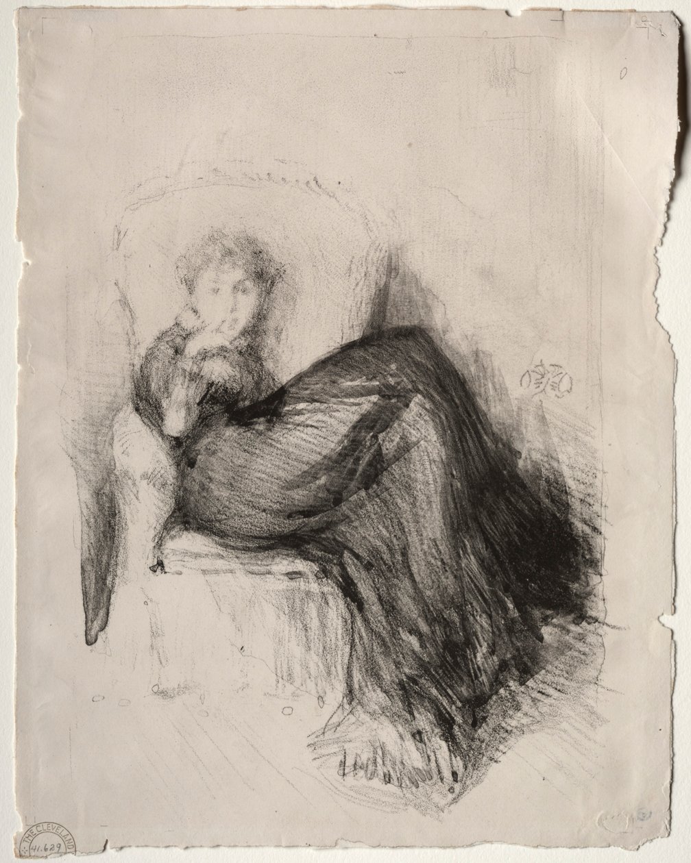 Studie - Maude Seated, 1878. af James Abbott McNeill Whistler