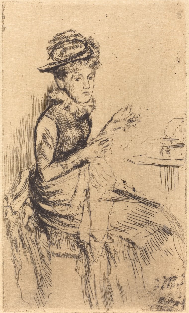 Tatting, c. 1873. af James Abbott McNeill Whistler