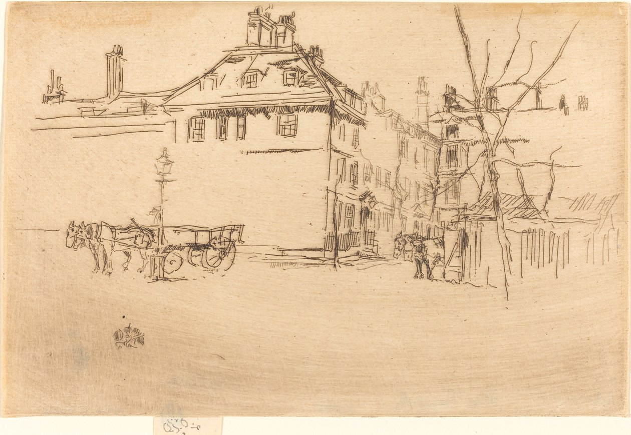 Tempel, ca. 18801881. af James Abbott McNeill Whistler