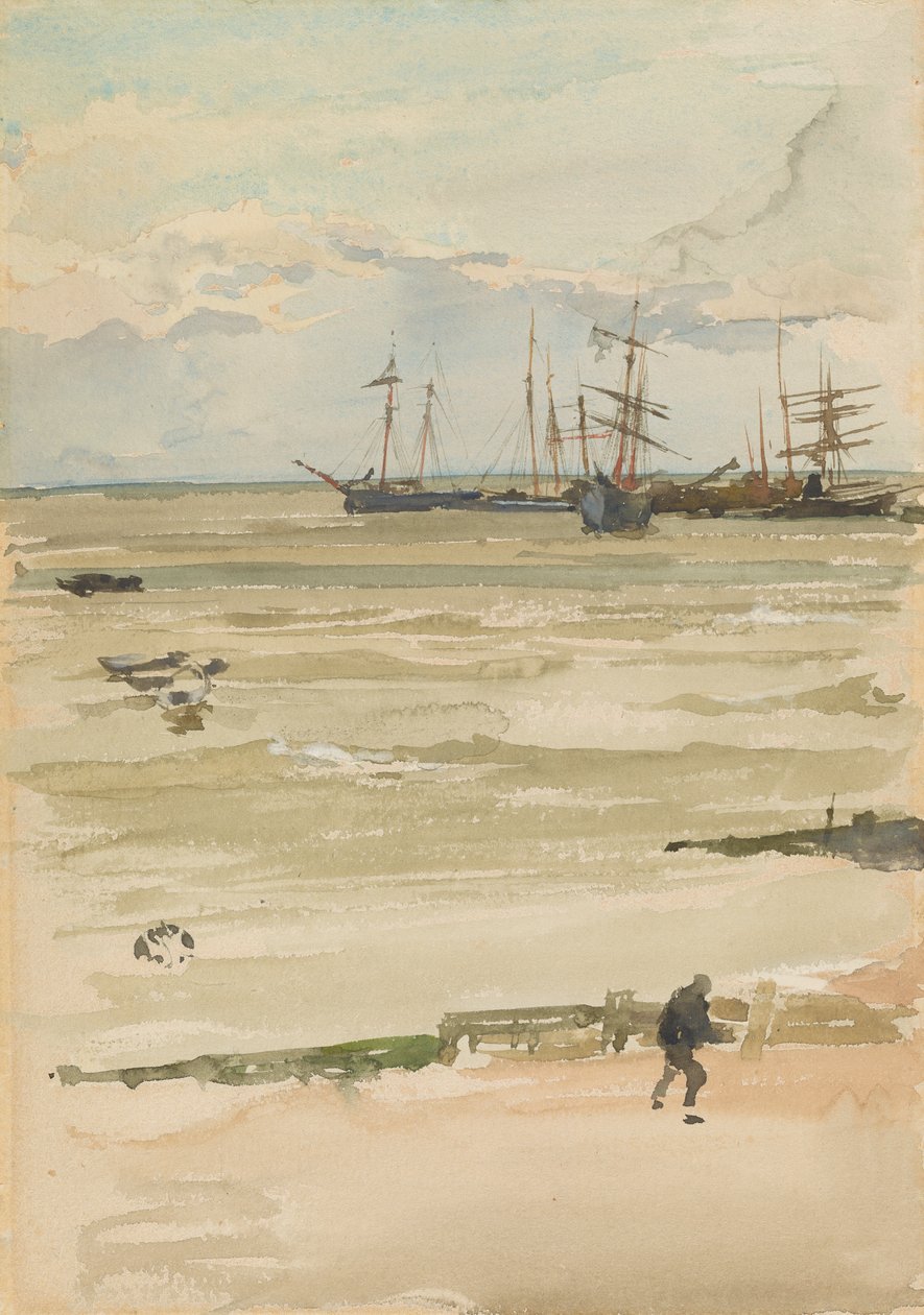 Ankerpladsen, 1882-1884. af James Abbott McNeill Whistler