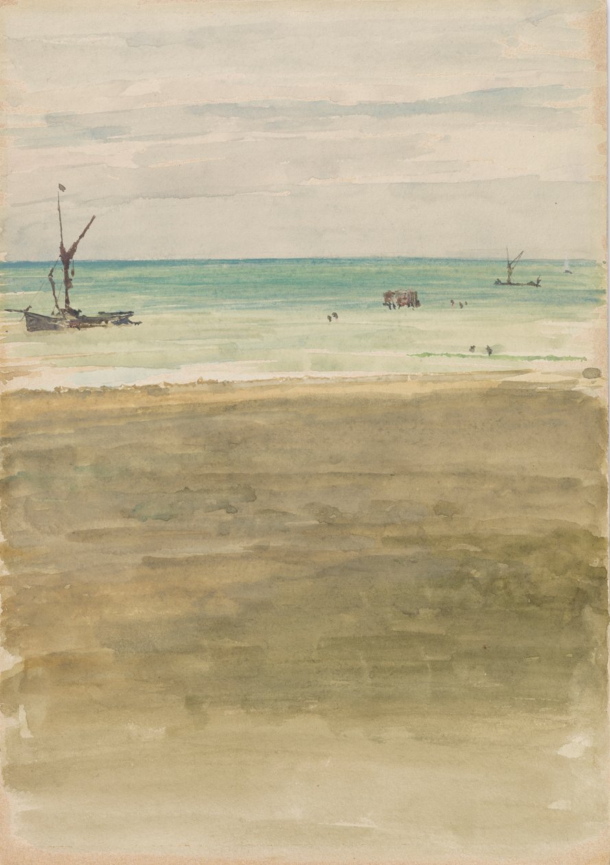 De badende, 1882-1883. af James Abbott McNeill Whistler