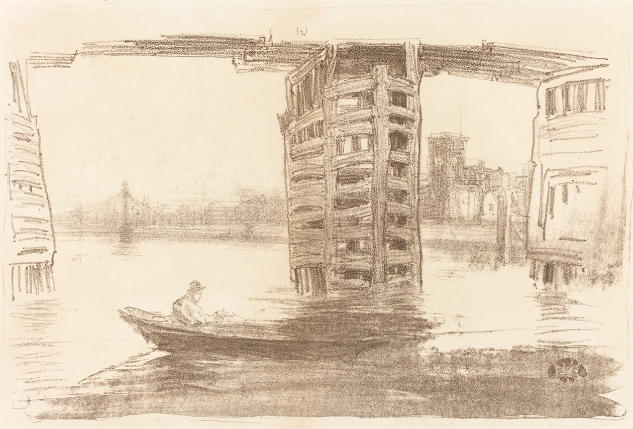 Den brede bro, 1878. af James Abbott McNeill Whistler