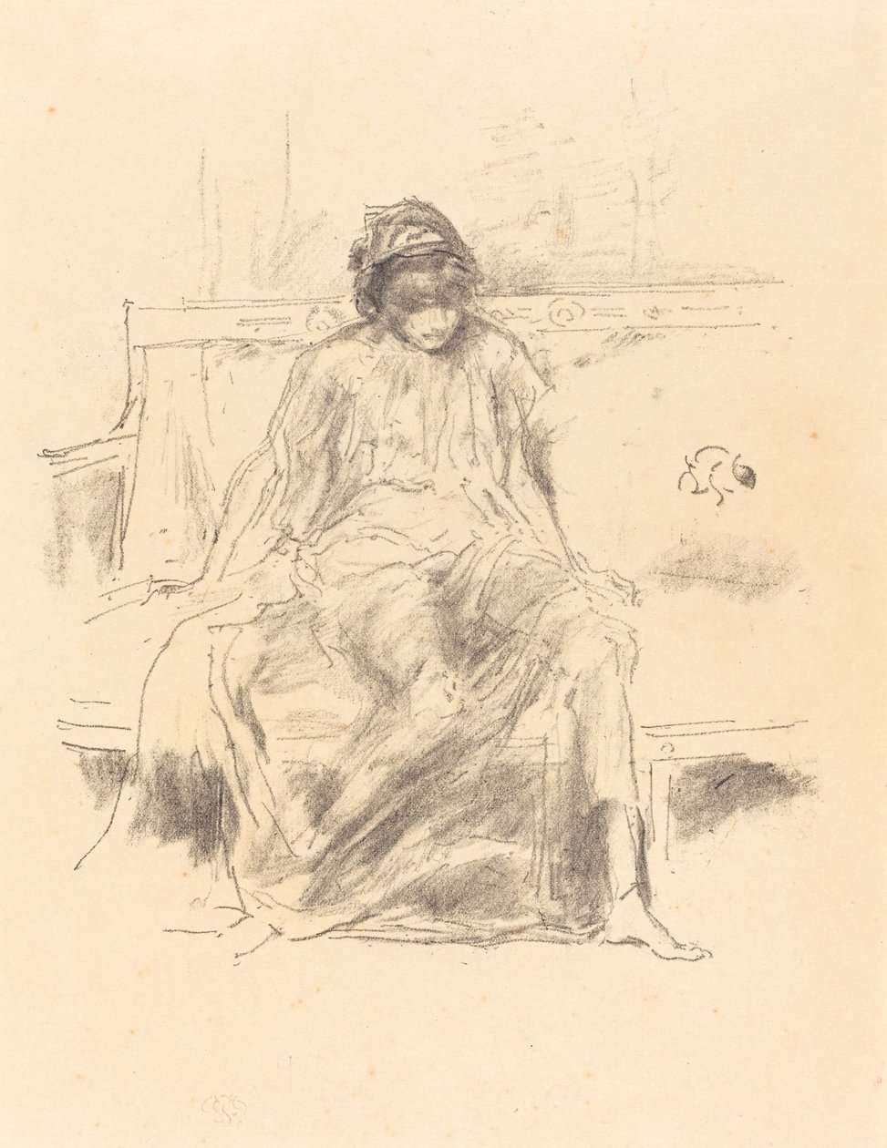 Den draperede figur, siddende, 1893. af James Abbott McNeill Whistler