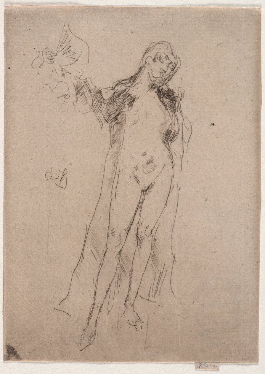 Fan model nr. 3. af James Abbott McNeill Whistler